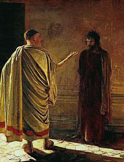 Nikolaj Nikolajewitsch Ge What is truth, Christ and Pilate